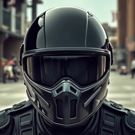 black motorcycle helmet