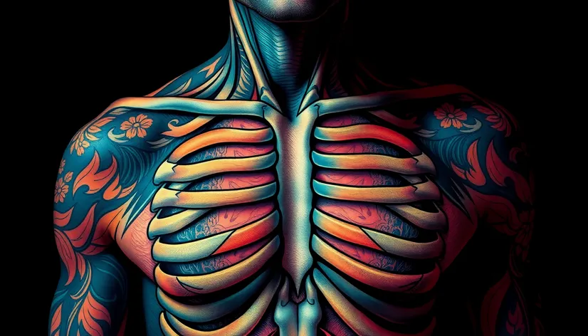 rib cage tattoo