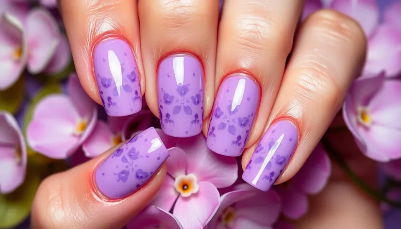 lilac nails