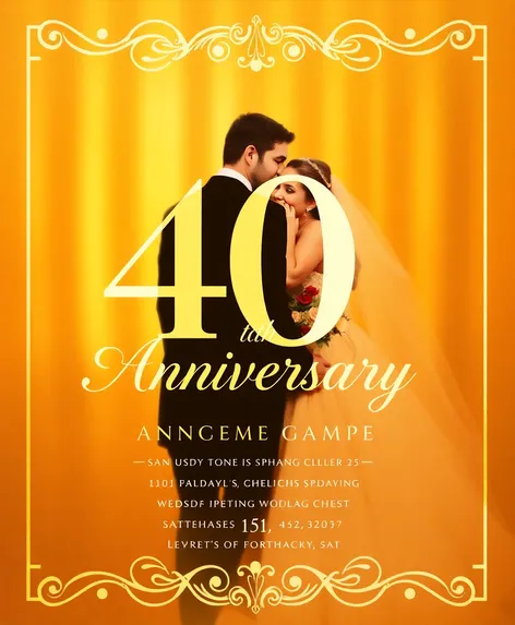 40th wedding anniversary invitation