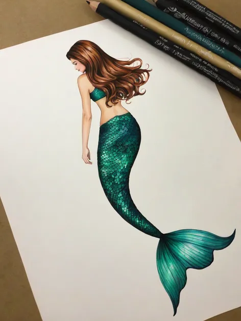 mermaid tail drawing