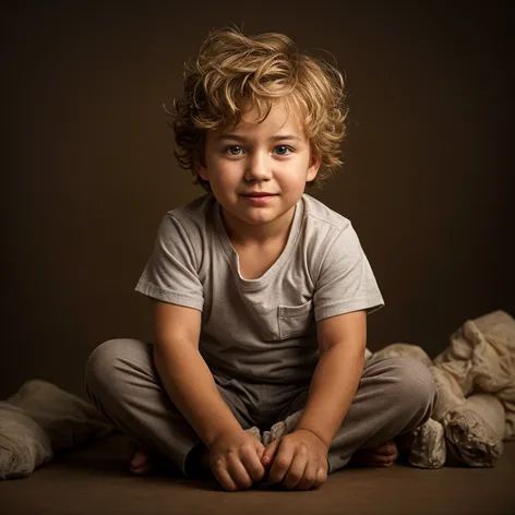 diapered pre-teen boys squatting