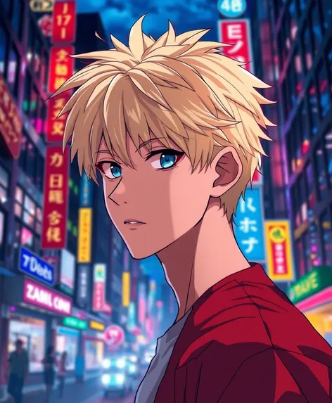 anime blonde hair guy