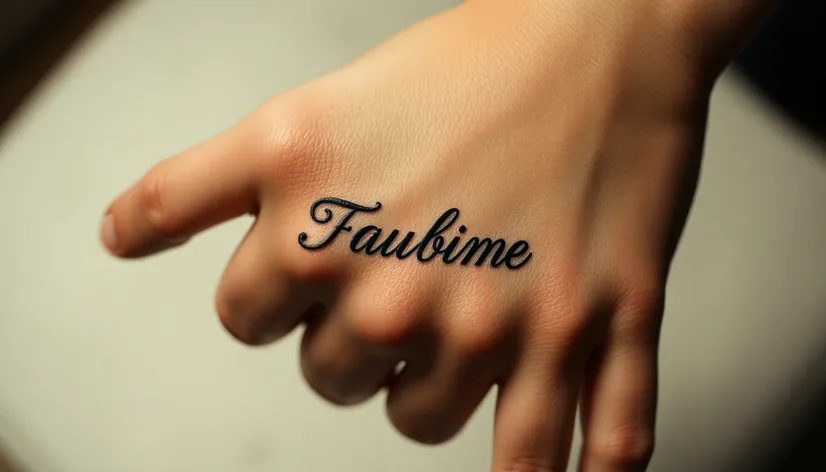 name tattoo on hand