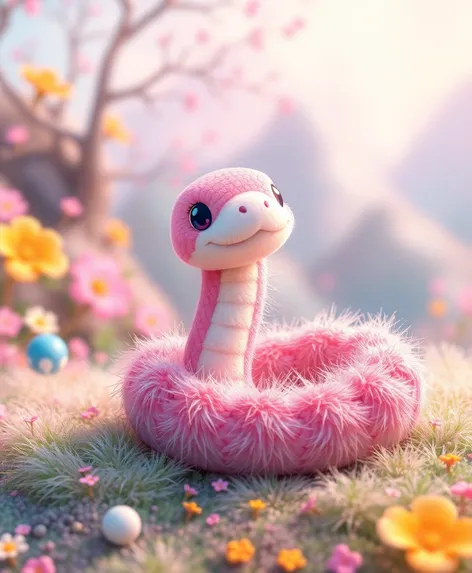 fluffy kawaii cute snake