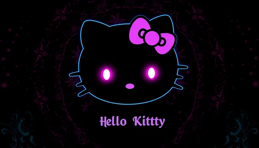 black hello kitty wallpaper