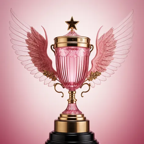 big pink trophy with