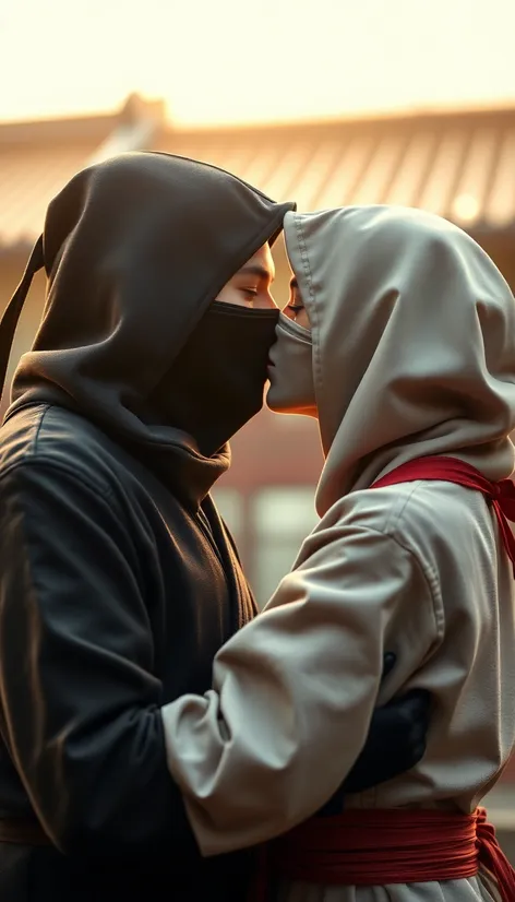 ninjas kissing