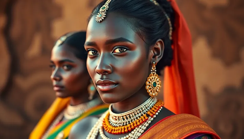 dark skin indian models