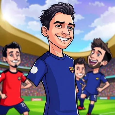 cartoon pictures of messi