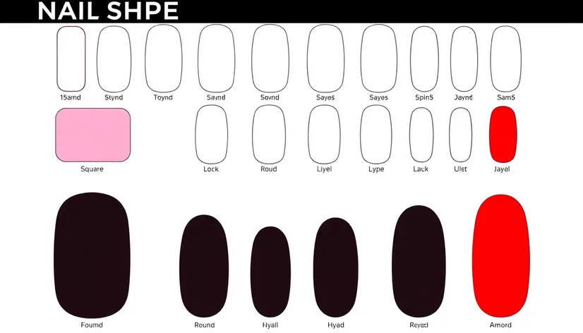 nail shapes chart