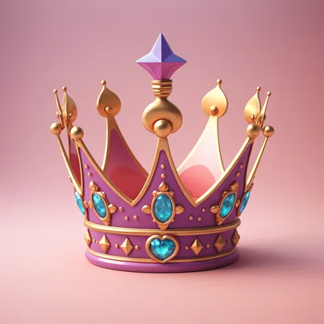 pink kings crown on