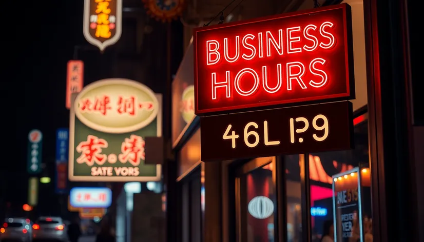 business hours sign