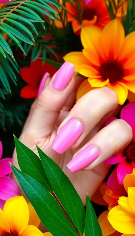 pink summer nails