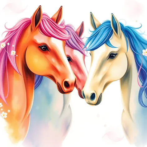 horses coloring book