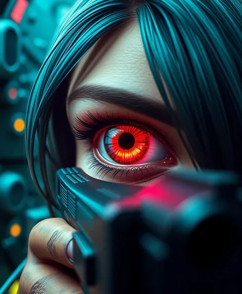 female gun eye