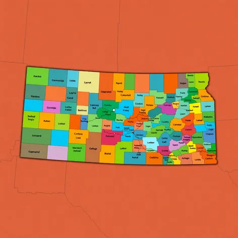 kansas map with counties