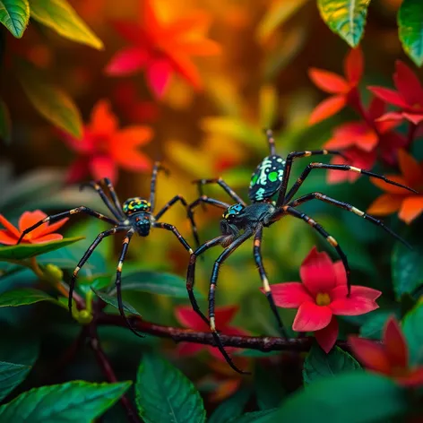 colorful spiders