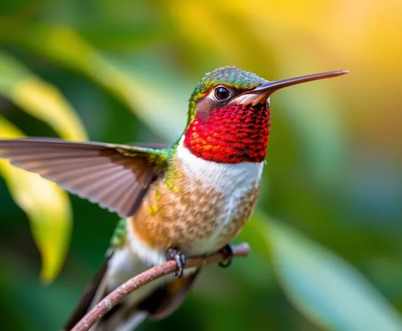 ruby throated hummingbird female