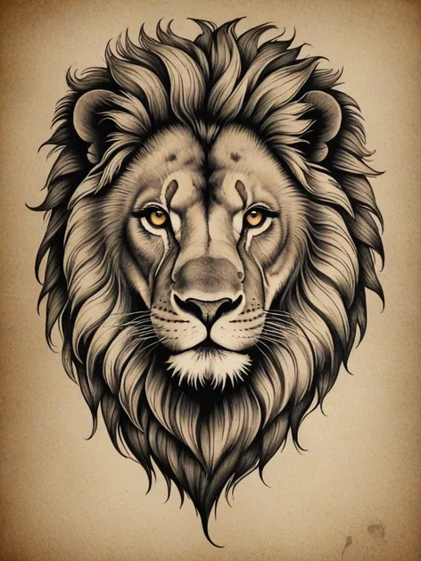 simple lion tattoo