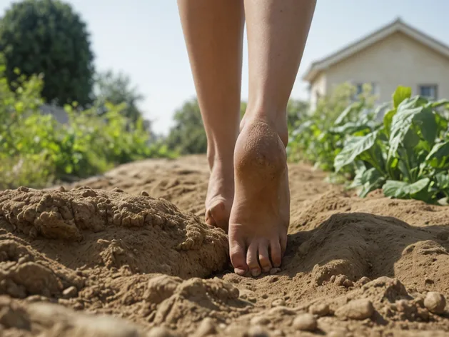 Real Women's feet walking