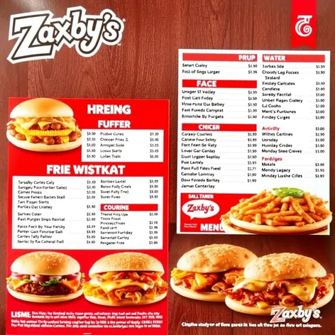 zaxby's menu with prices