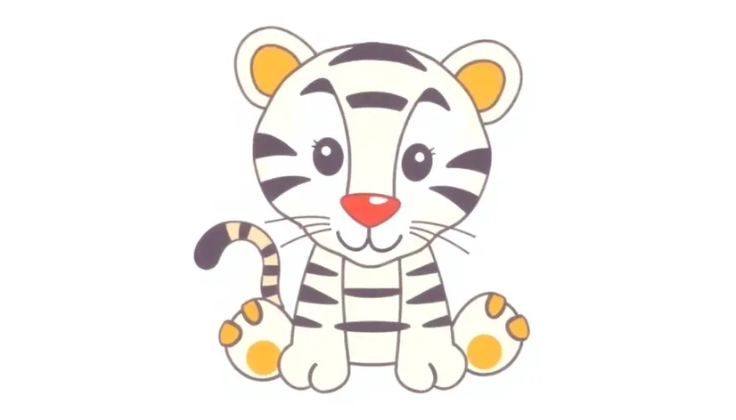 tiger easy drawing