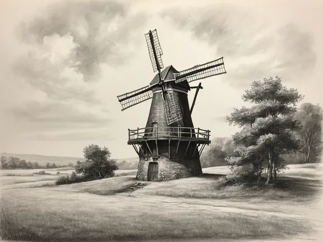 windmill drawing