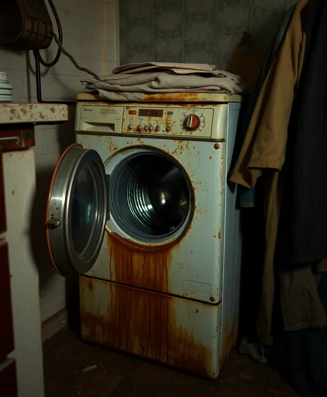 sitting on washing machine