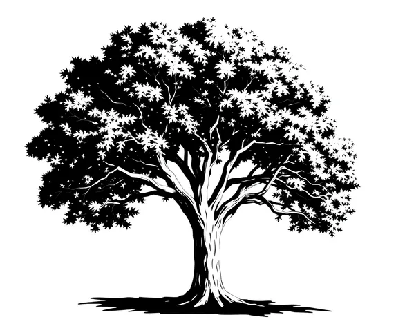 tree clip art black