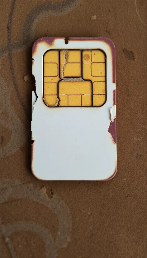 example of damaged sim