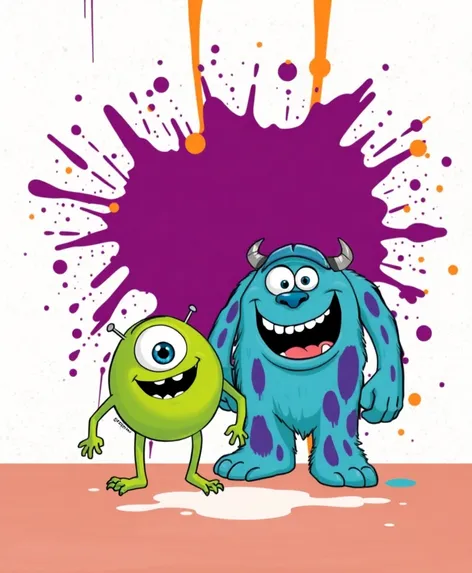 paint splatter monsters inc