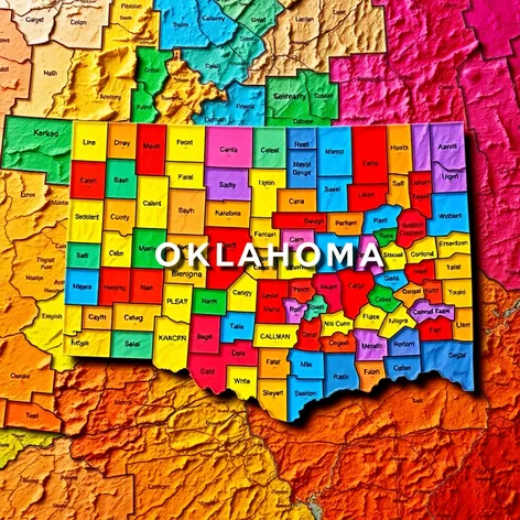 oklahoma map with counties