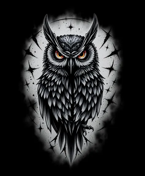 dark owl tattoo