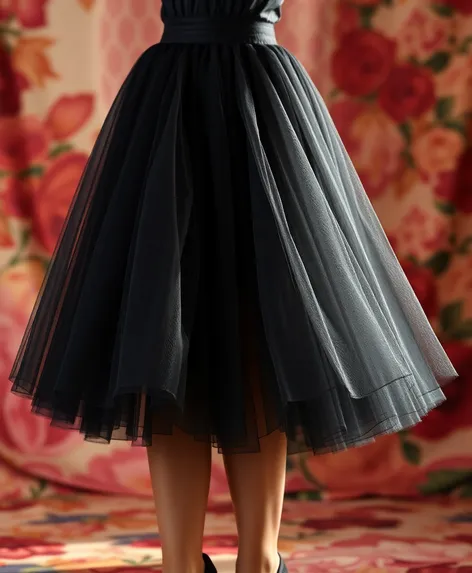 black tulle skirt