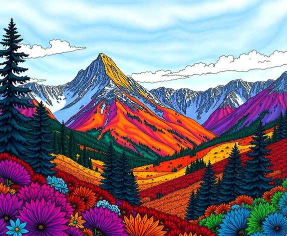 mountain coloring pages