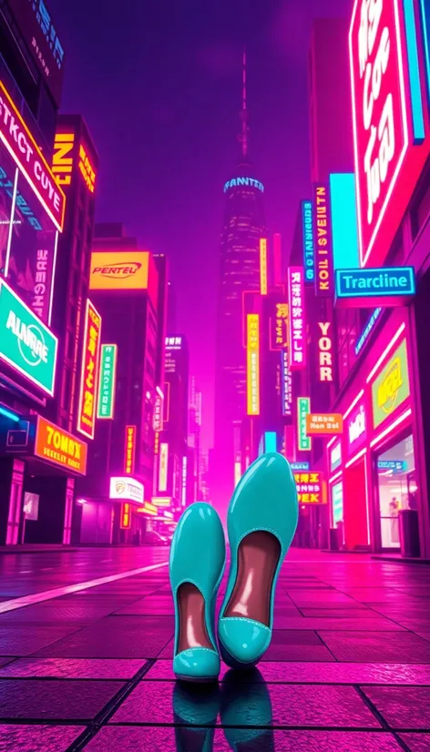 turquoise shoes