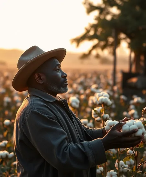 blacck man picking cotton