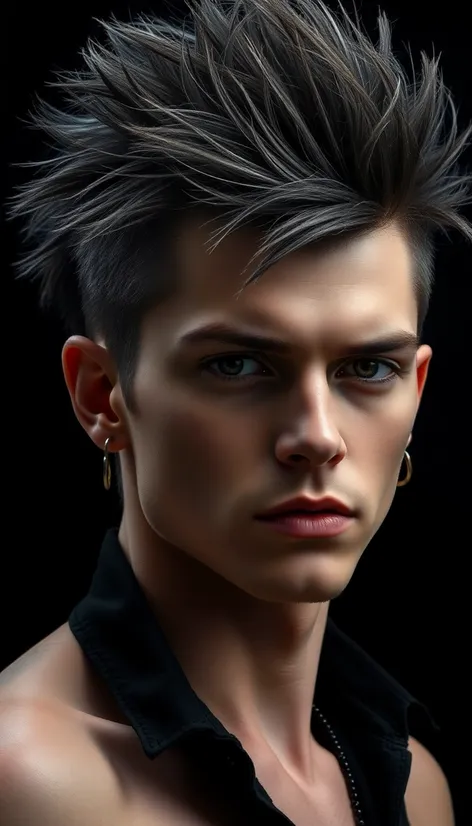 goth male hair