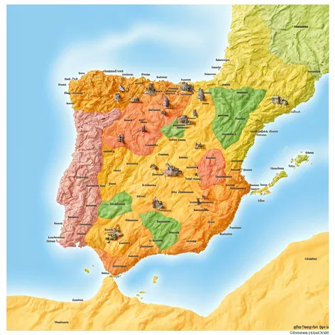 map of spain and