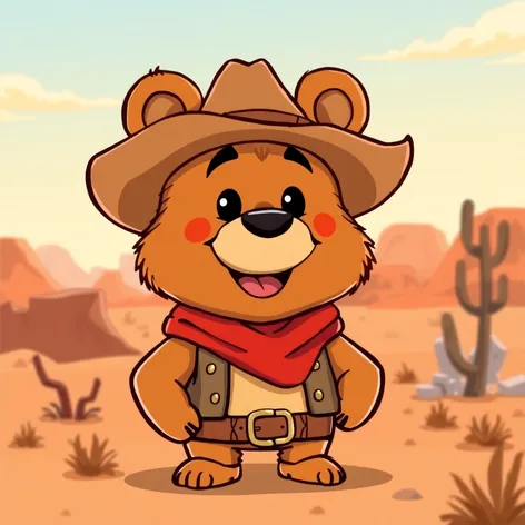 cowboy bear cartoon