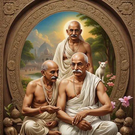 gandhi with shri krishna