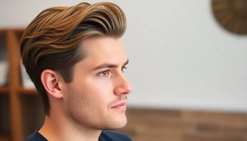 men's haircut long on