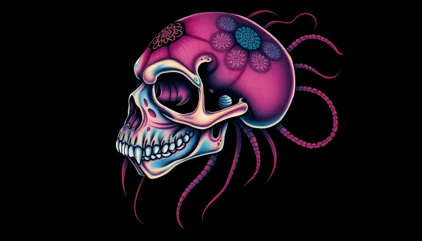 jellyfish skull tattoo