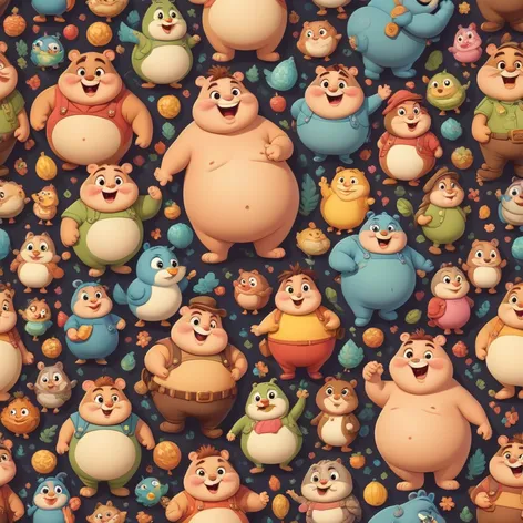 chubby cartoon characters