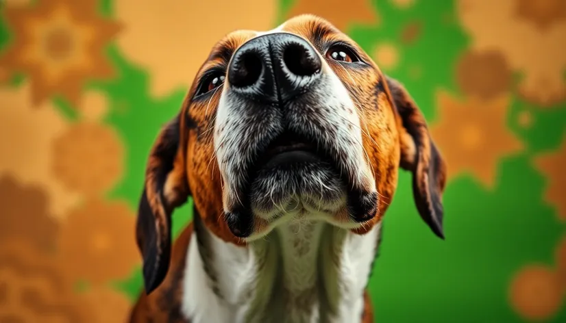 dog sniff green screen