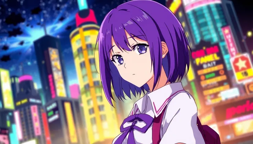 purple hair in anime