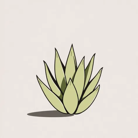 simple sketch of agave