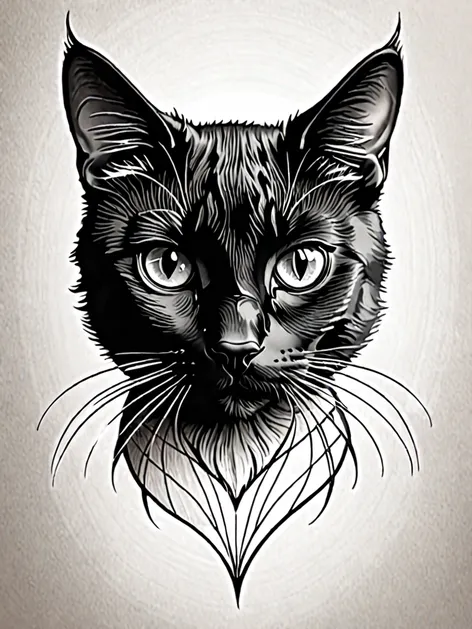 black cat tattoo