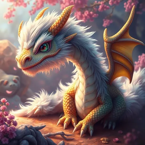 fluffy dragon art